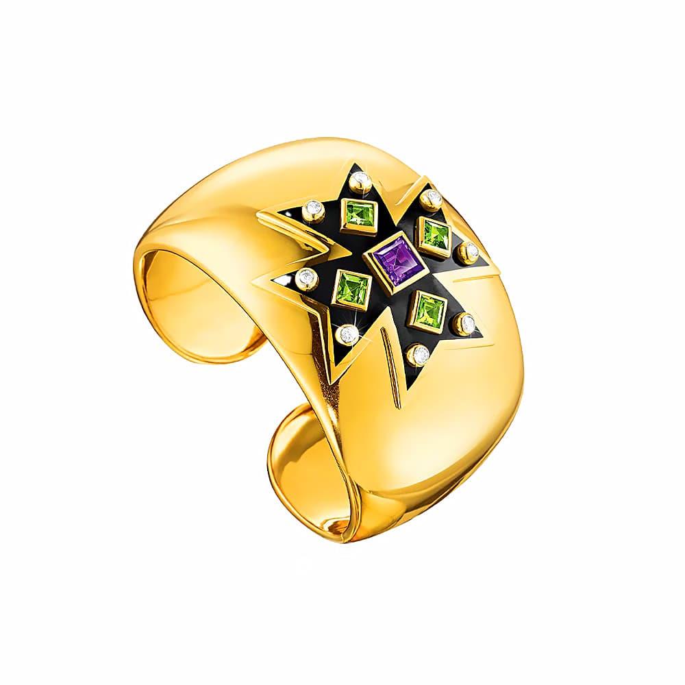 Image of a golden cuff Verdura sold in London Jewelers