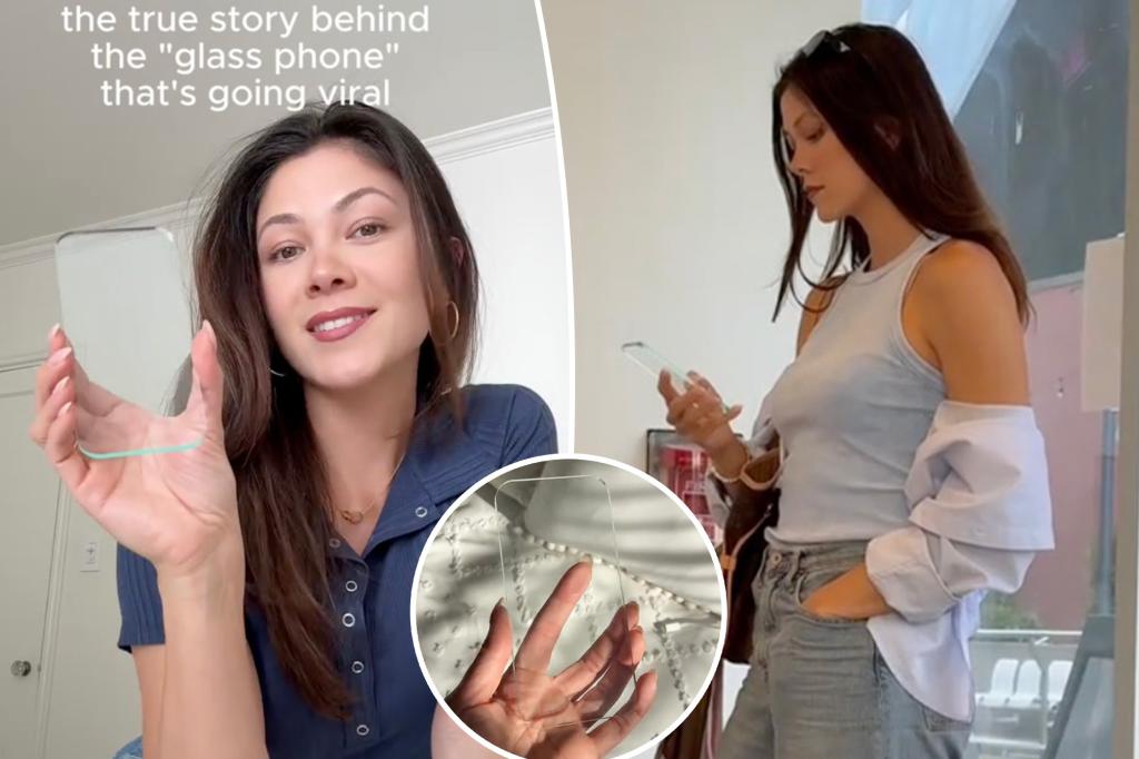 Internet is annoyed by woman's transparent phone - and the explanation is even more outrageous