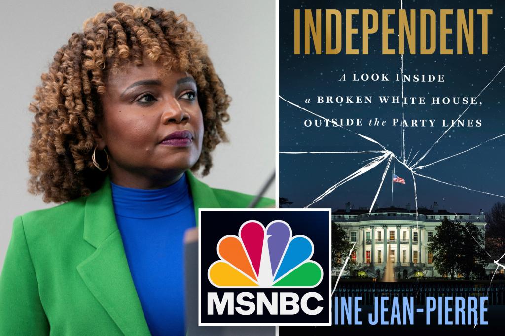 Msnbc visibly silently silently by the fake from the explosive of Karine Jean-Pierre 'White House'