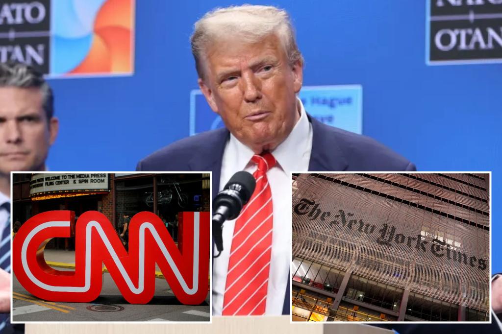 Trump threatens to sue New York Times, CNN for reports undergoing Iran's strike claims