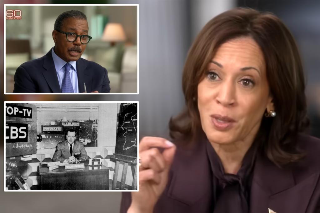 '60 minutes 'interview' Kamala Harry interview at the Trump lawsuit center goes after CBS guidelines of the Cronkite era